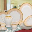 47pcs golden dinner set